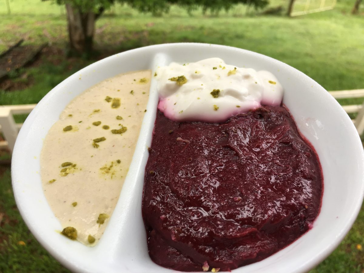 RHUBARB AND BLUEBERRIES