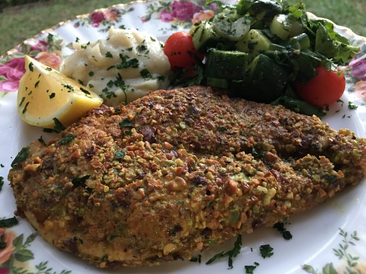 PISTACHIO CRUMBED CHICKEN