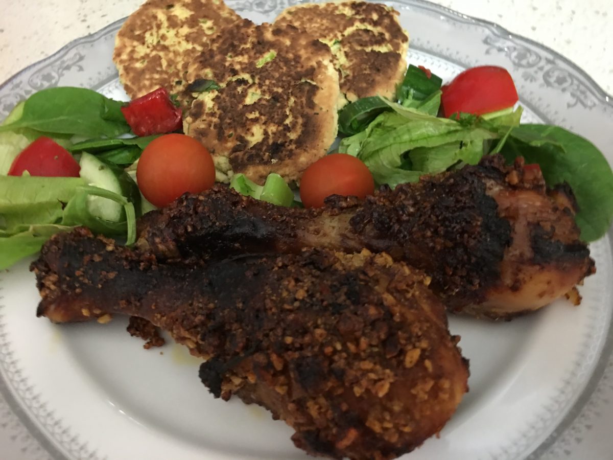 HONEY ALMOND CHICKEN LEGS