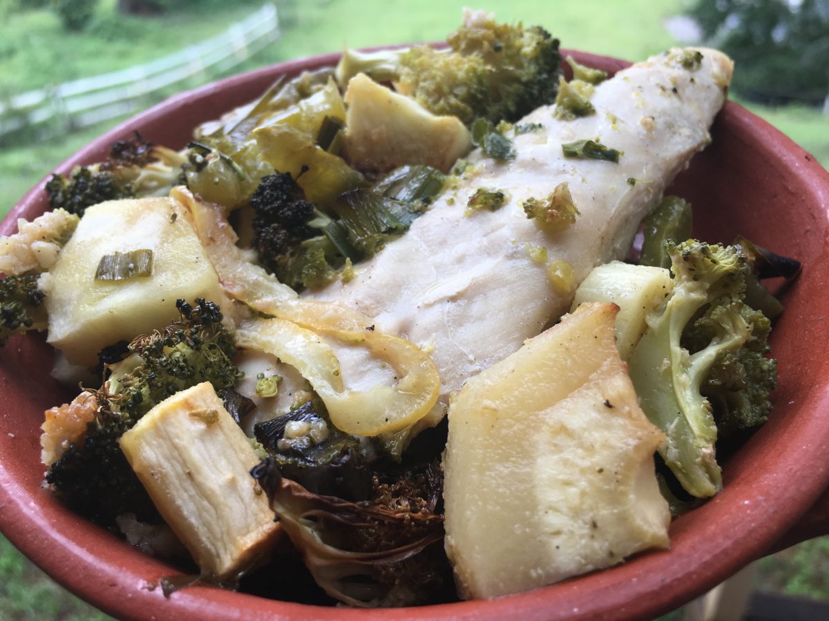 LEMON CHICKEN WITH PARSNIPS AND BROCCOLI
