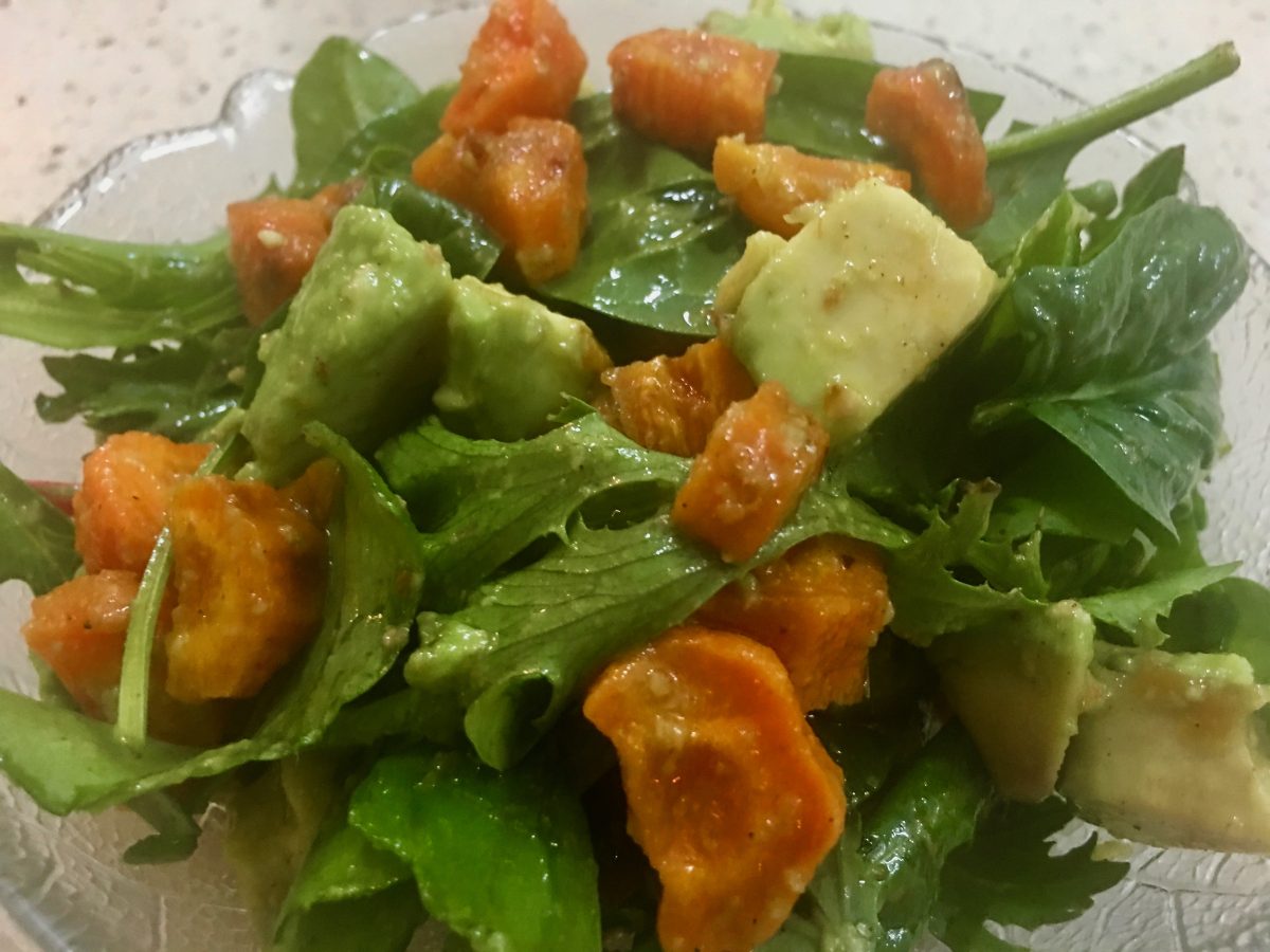 AVOCADO AND ROAST CARROT SALAD