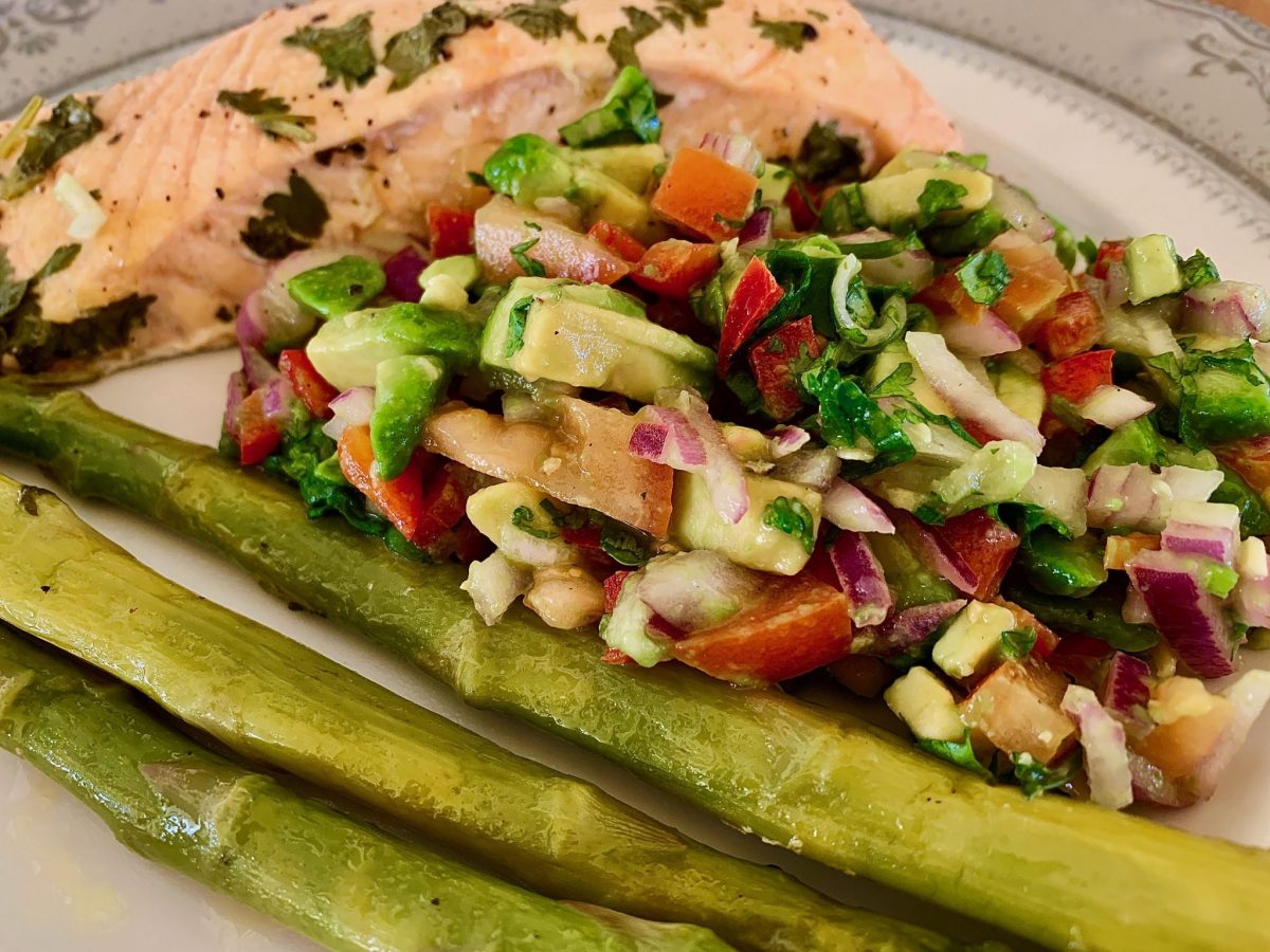 SALMON AND AVOCADO SALSA