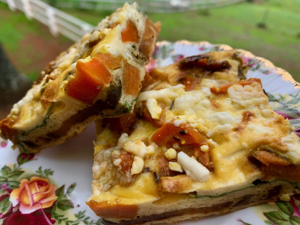 SALMON AND VEGETABLE FRITTATA