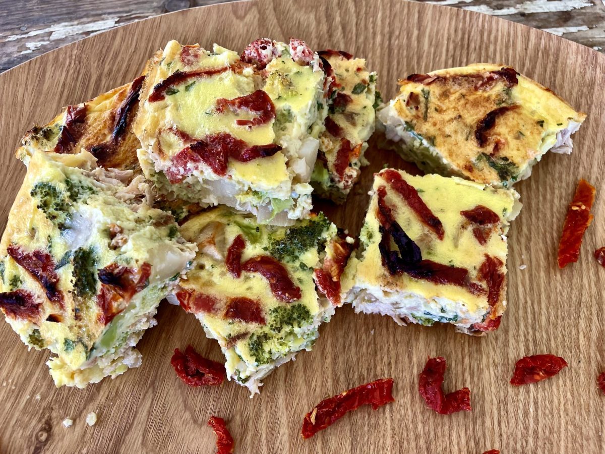CHICKEN, TURNIP AND SUN DRIED TOMATO FRITTATA
