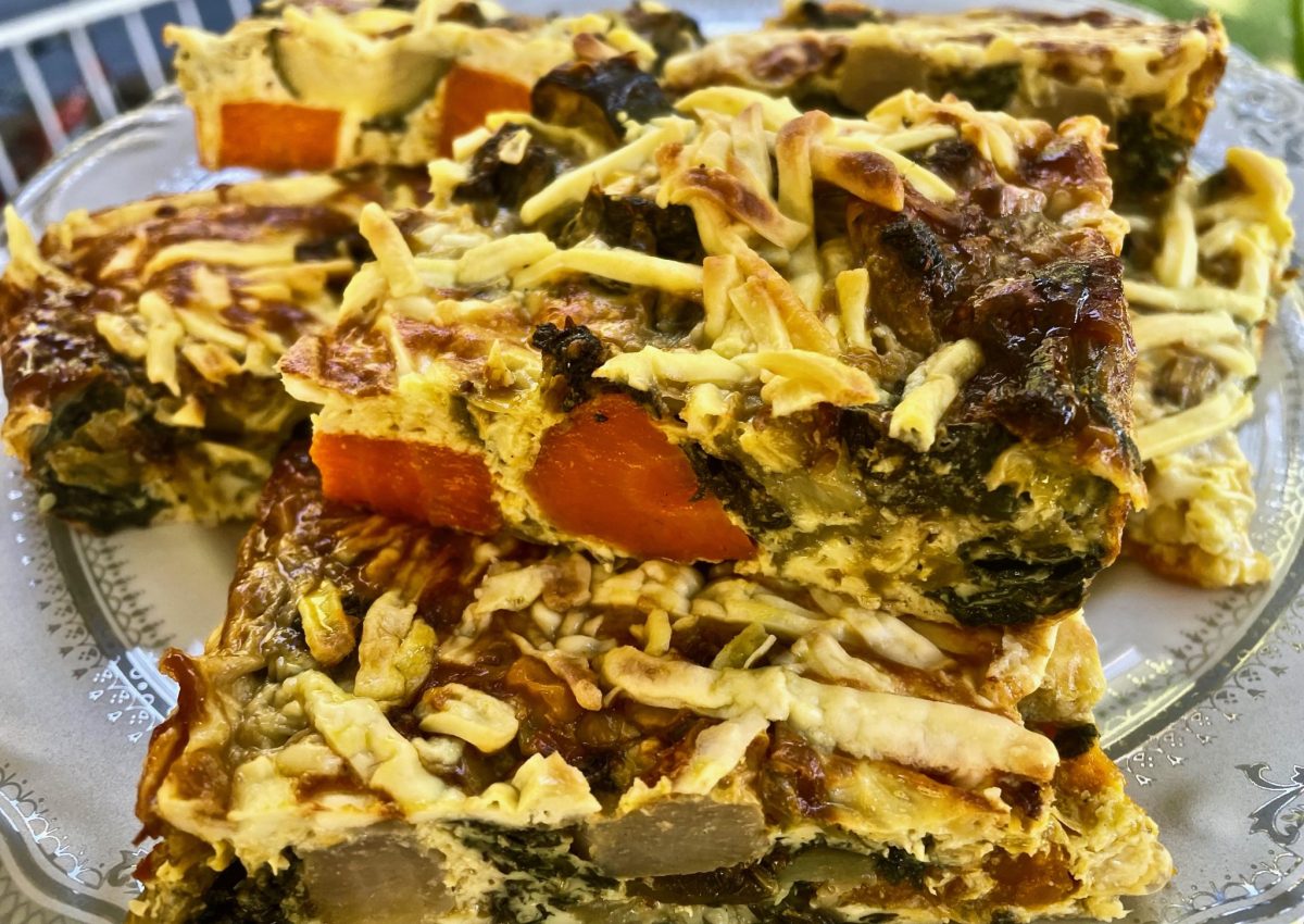 ROAST VEGETABLE AND CORN FRITTATA