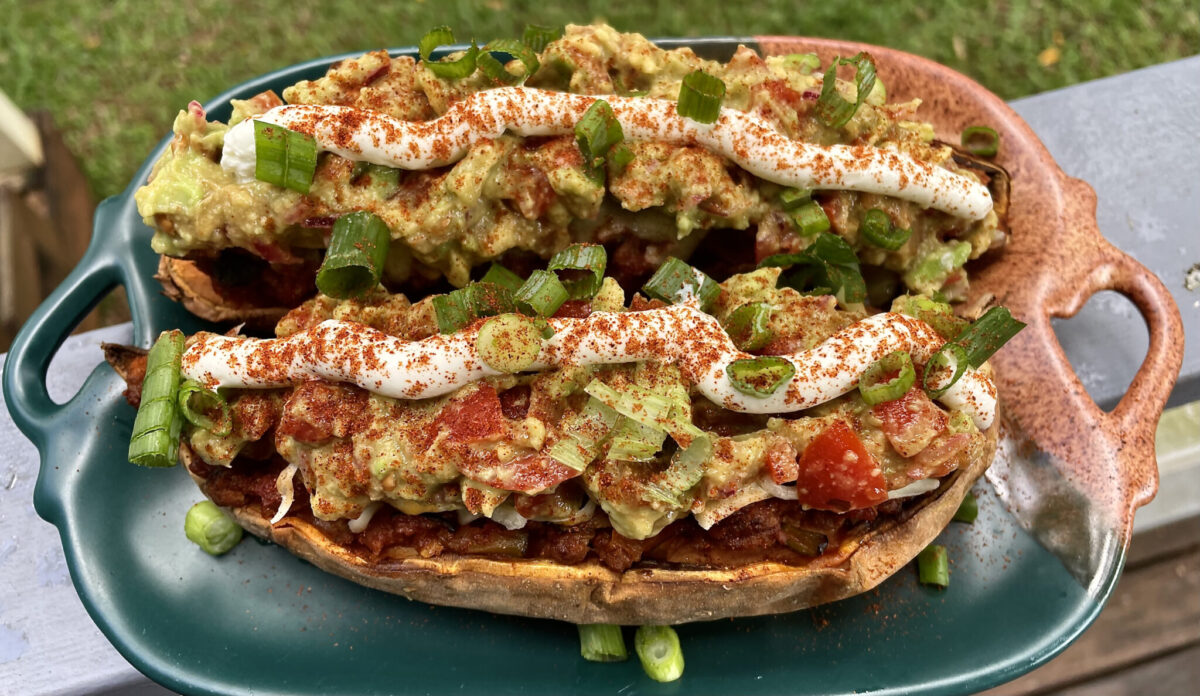 STUFFED SWEET POTATO BOAT