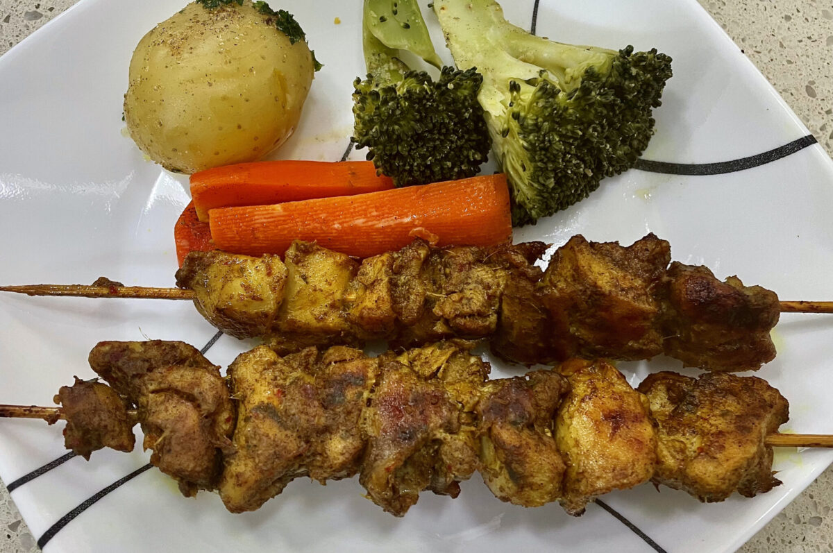 TUMERIC LIME CHICKEN SKEWERS